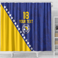 Custom Bosnia and Herzegovina Football Shower Curtain Go Champion Sporty Style - Wonder Print Shop