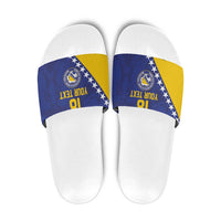 Custom Bosnia and Herzegovina Football Slide Sandals Go Champion Sporty Style - Wonder Print Shop