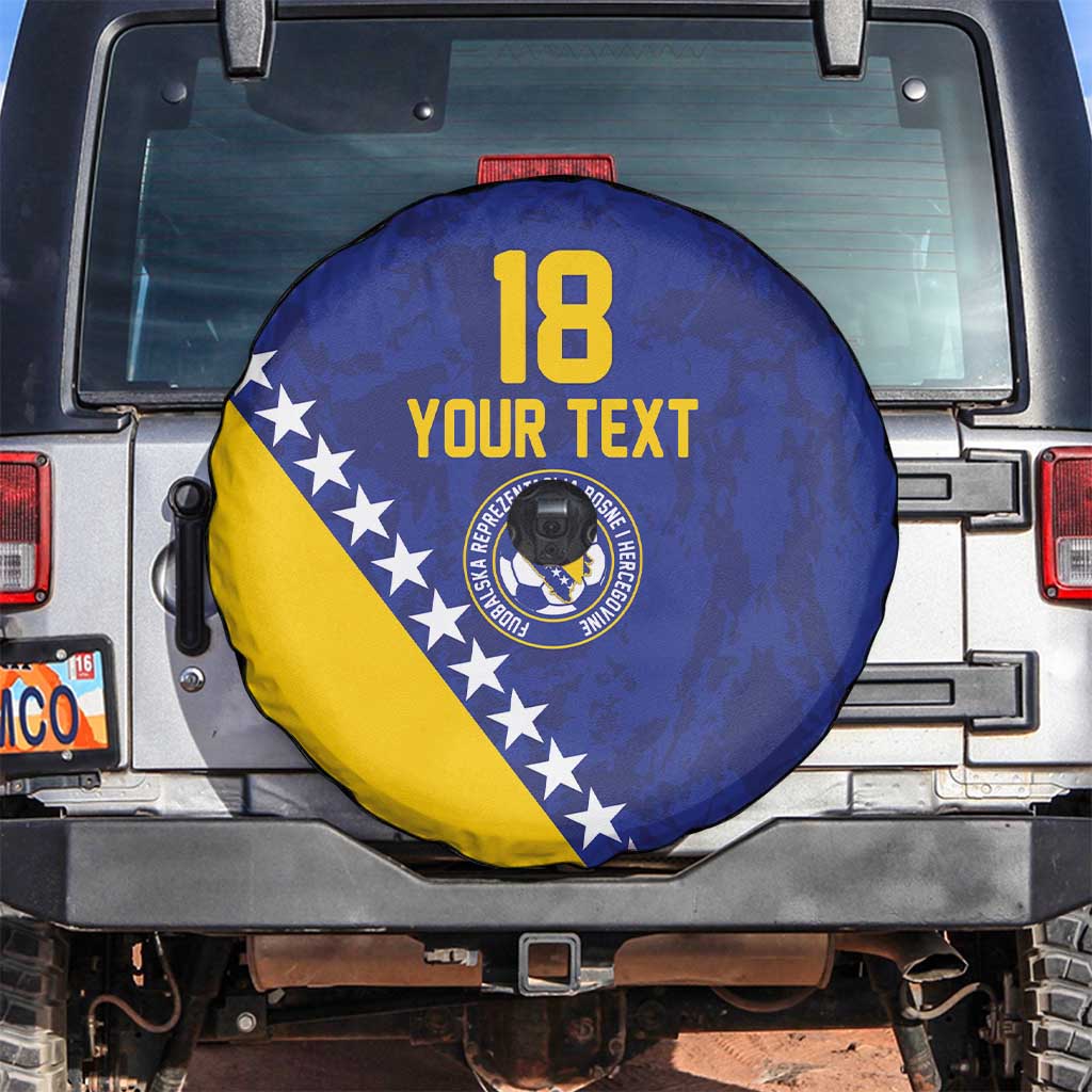 Custom Bosnia and Herzegovina Football Spare Tire Cover Go Champion Sporty Style - Wonder Print Shop