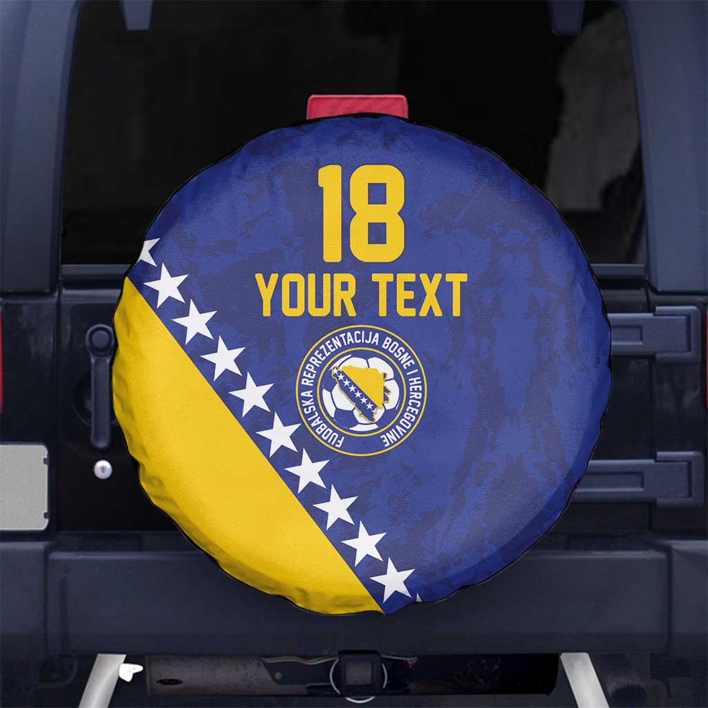 Custom Bosnia and Herzegovina Football Spare Tire Cover Go Champion Sporty Style - Wonder Print Shop