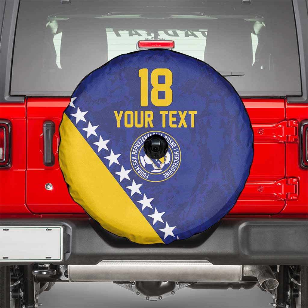 Custom Bosnia and Herzegovina Football Spare Tire Cover Go Champion Sporty Style - Wonder Print Shop