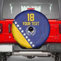 Custom Bosnia and Herzegovina Football Spare Tire Cover Go Champion Sporty Style - Wonder Print Shop