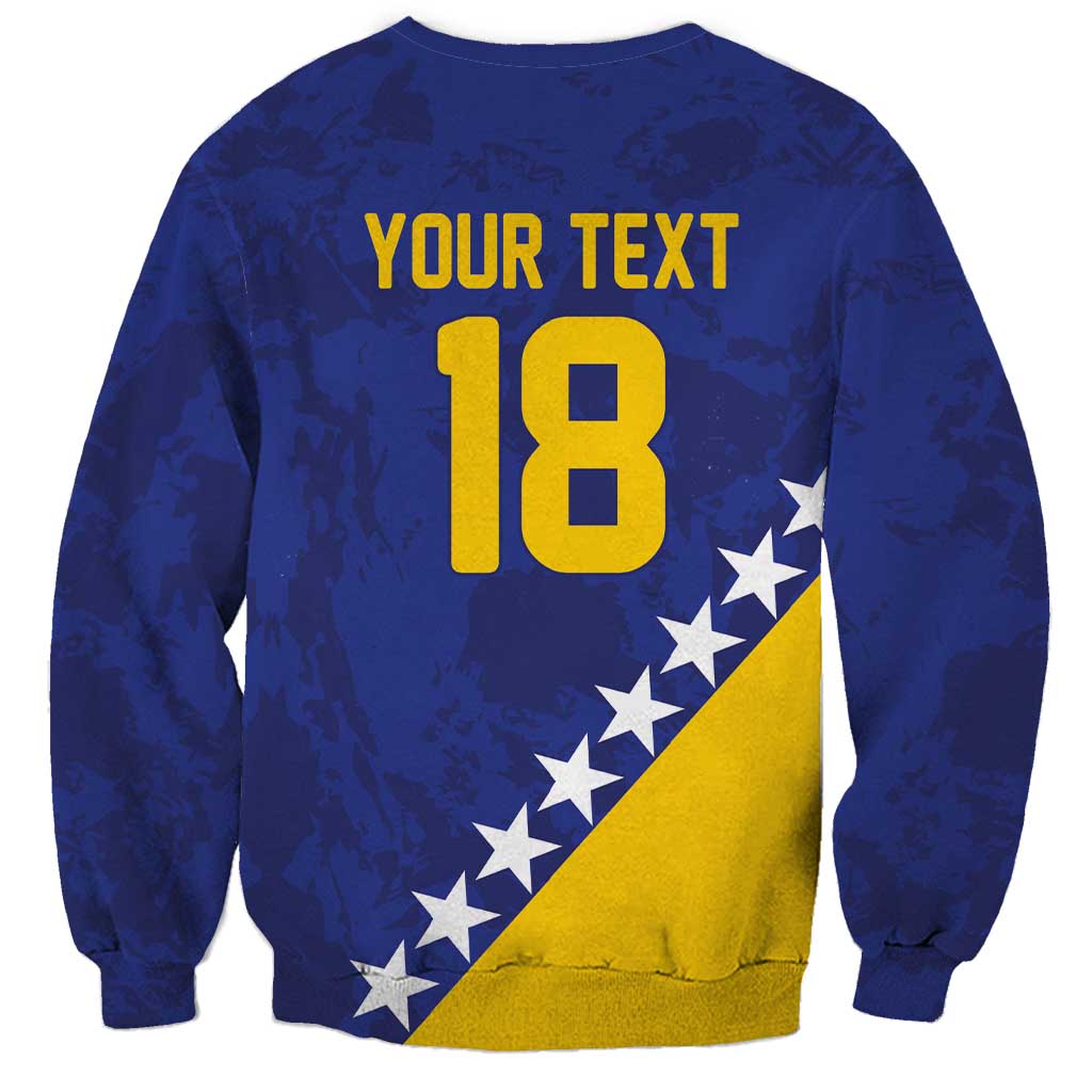 Custom Bosnia and Herzegovina Football Sweatshirt Go Champion Sporty Style - Wonder Print Shop
