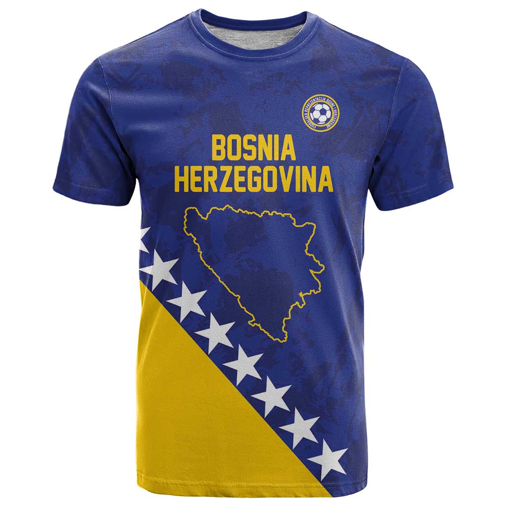 Custom Bosnia and Herzegovina Football T Shirt Go Champion Sporty Style - Wonder Print Shop