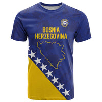 Custom Bosnia and Herzegovina Football T Shirt Go Champion Sporty Style - Wonder Print Shop
