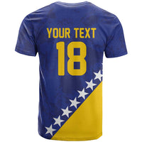 Custom Bosnia and Herzegovina Football T Shirt Go Champion Sporty Style - Wonder Print Shop