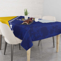 Custom Bosnia and Herzegovina Football Tablecloth Go Champion Sporty Style - Wonder Print Shop