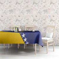 Custom Bosnia and Herzegovina Football Tablecloth Go Champion Sporty Style - Wonder Print Shop