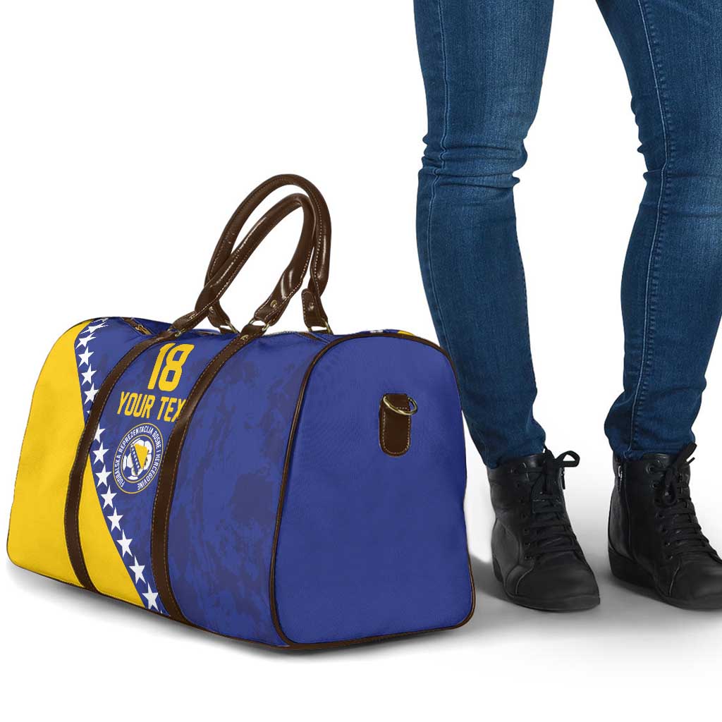 Custom Bosnia and Herzegovina Football Travel Bag Go Champion Sporty Style - Wonder Print Shop