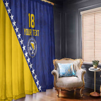 Custom Bosnia and Herzegovina Football Window Curtain Go Champion Sporty Style - Wonder Print Shop