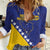 Custom Bosnia and Herzegovina Football Women Casual Shirt Go Champion Sporty Style - Wonder Print Shop