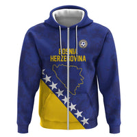 Custom Bosnia and Herzegovina Football Zip Hoodie Go Champion Sporty Style - Wonder Print Shop