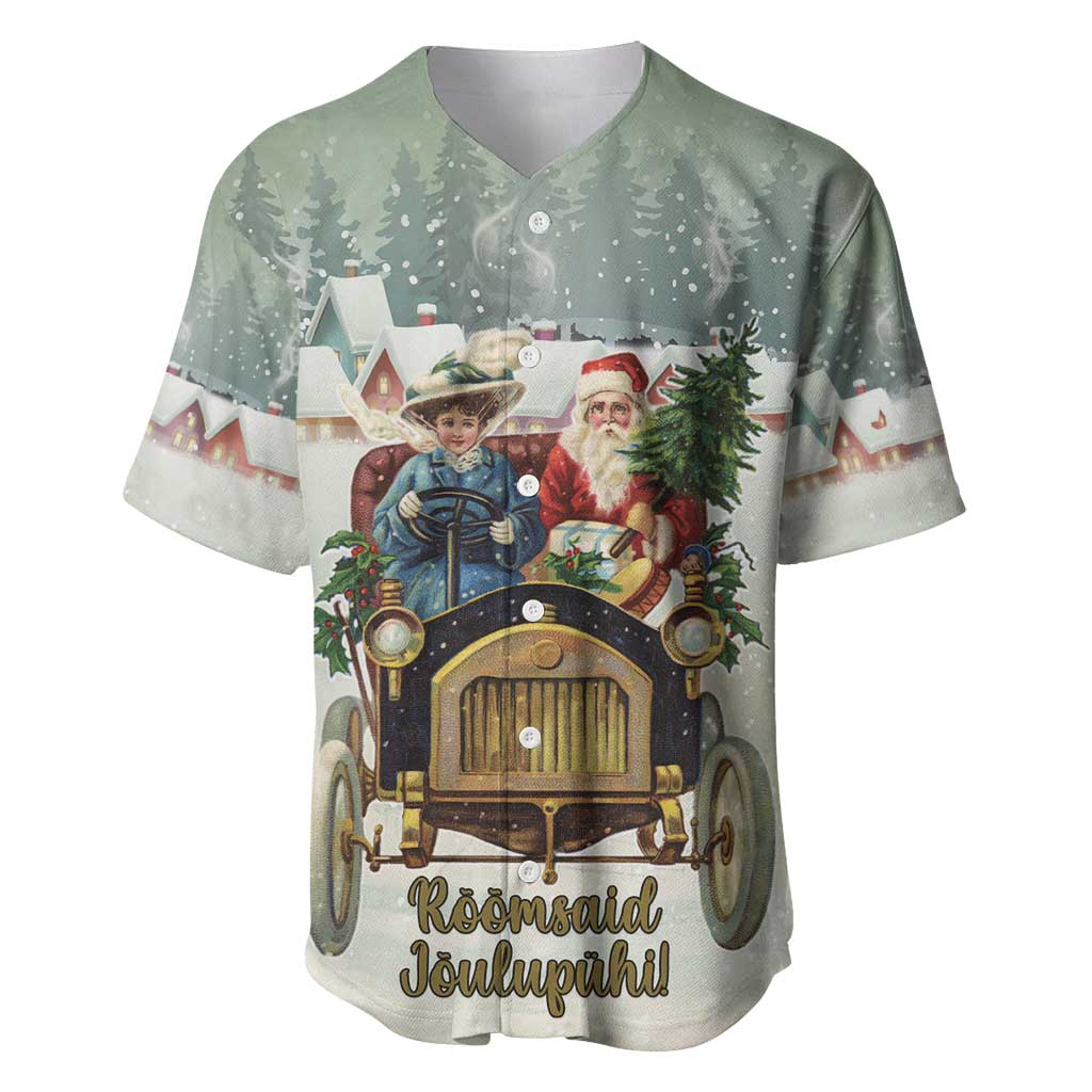 Estonia Christmas Baseball Jersey Roomsaid Joulupuhi - Wonder Print Shop