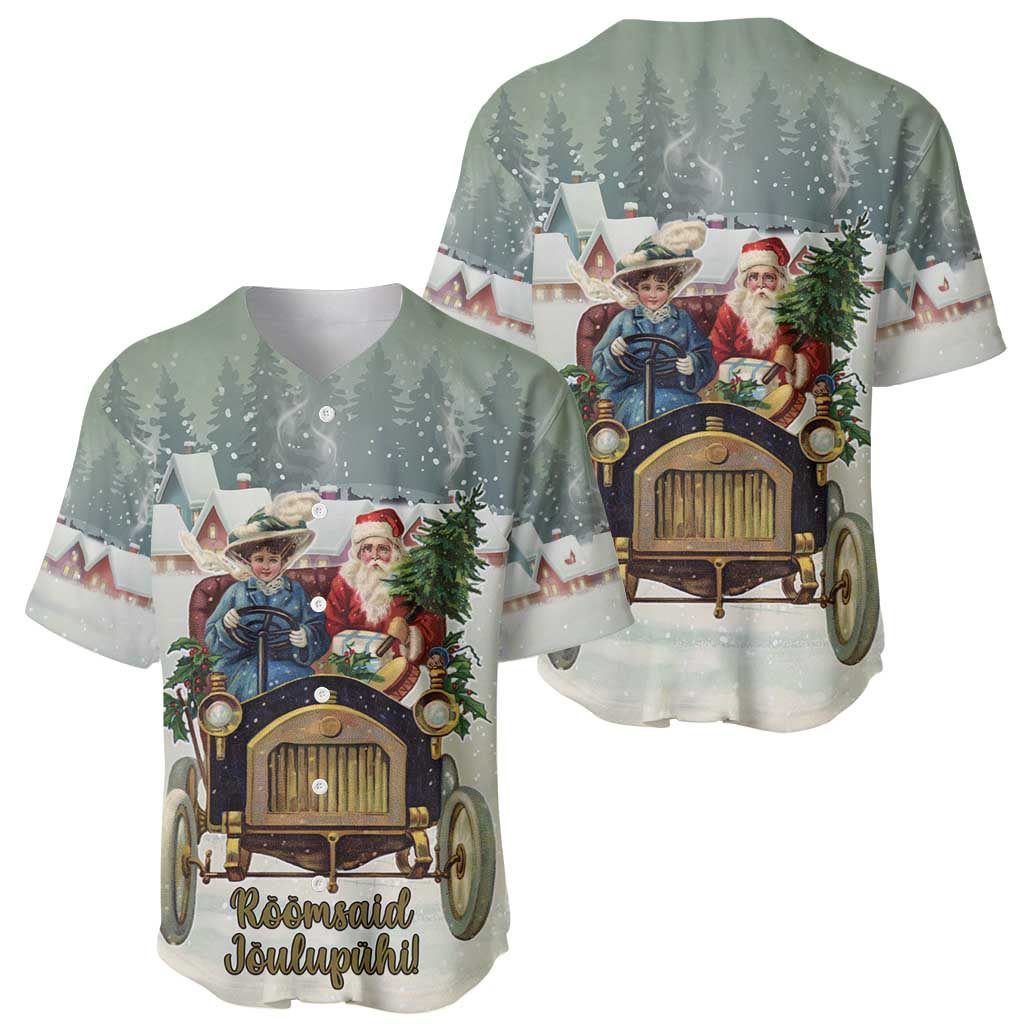 Estonia Christmas Baseball Jersey Roomsaid Joulupuhi - Wonder Print Shop