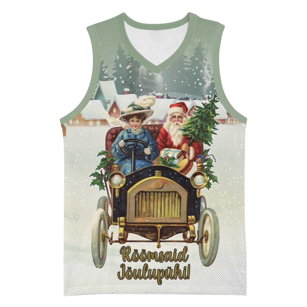 Estonia Christmas Basketball Jersey Roomsaid Joulupuhi - Wonder Print Shop