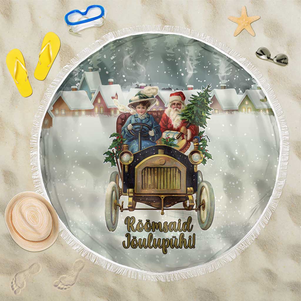Estonia Christmas Beach Blanket Roomsaid Joulupuhi - Wonder Print Shop