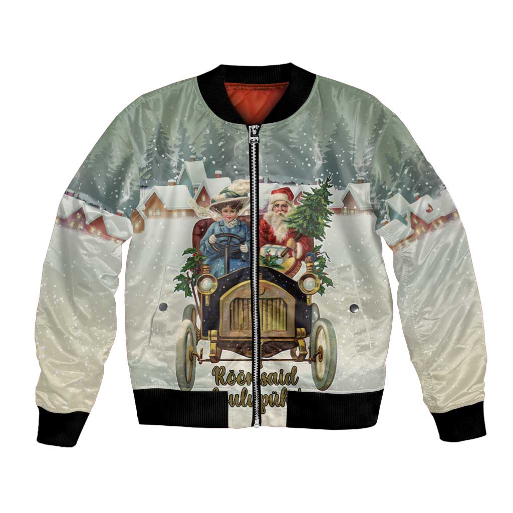 Estonia Christmas Bomber Jacket Roomsaid Joulupuhi - Wonder Print Shop