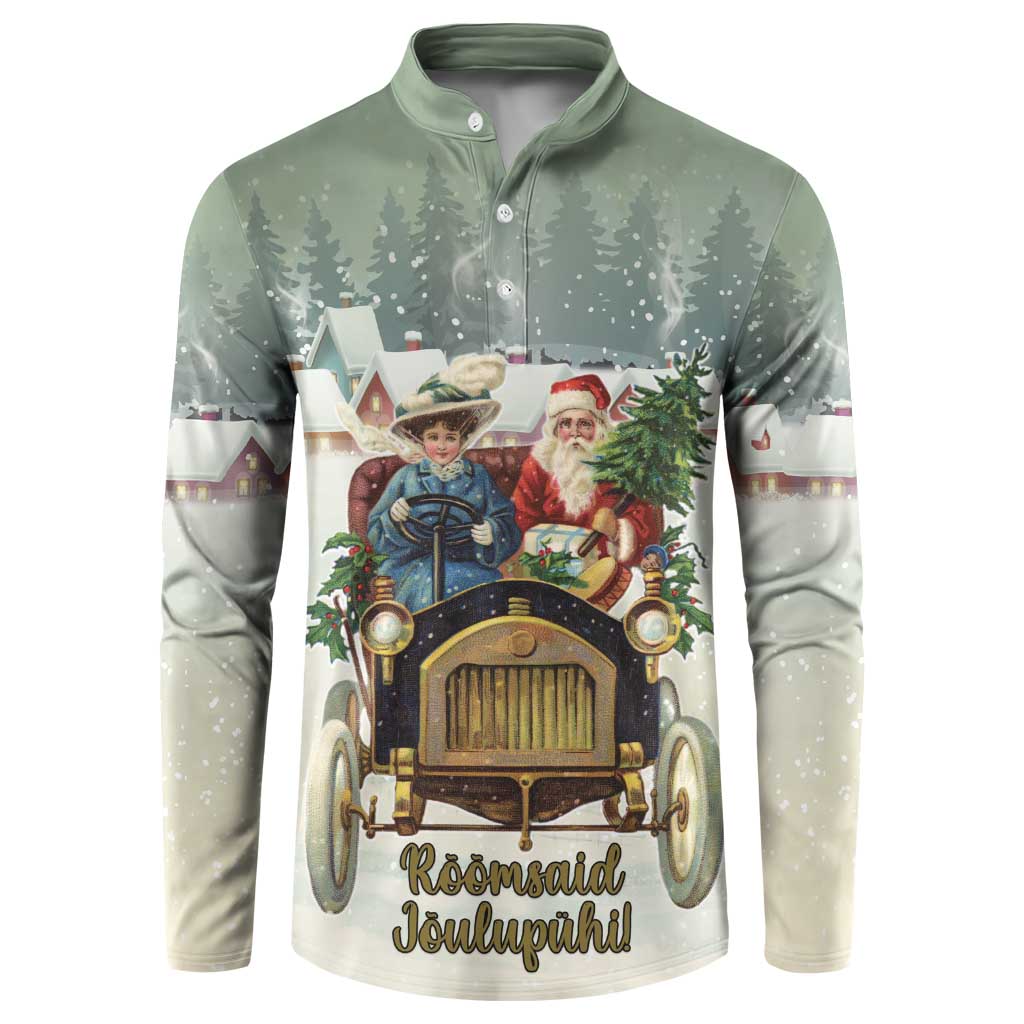 Estonia Christmas Button Sweatshirt Roomsaid Joulupuhi - Wonder Print Shop