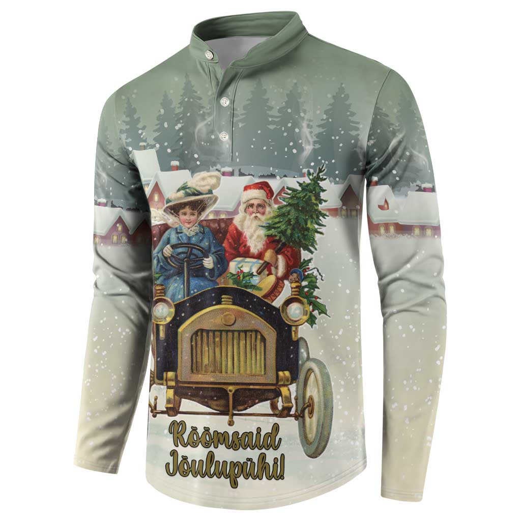 Estonia Christmas Button Sweatshirt Roomsaid Joulupuhi - Wonder Print Shop