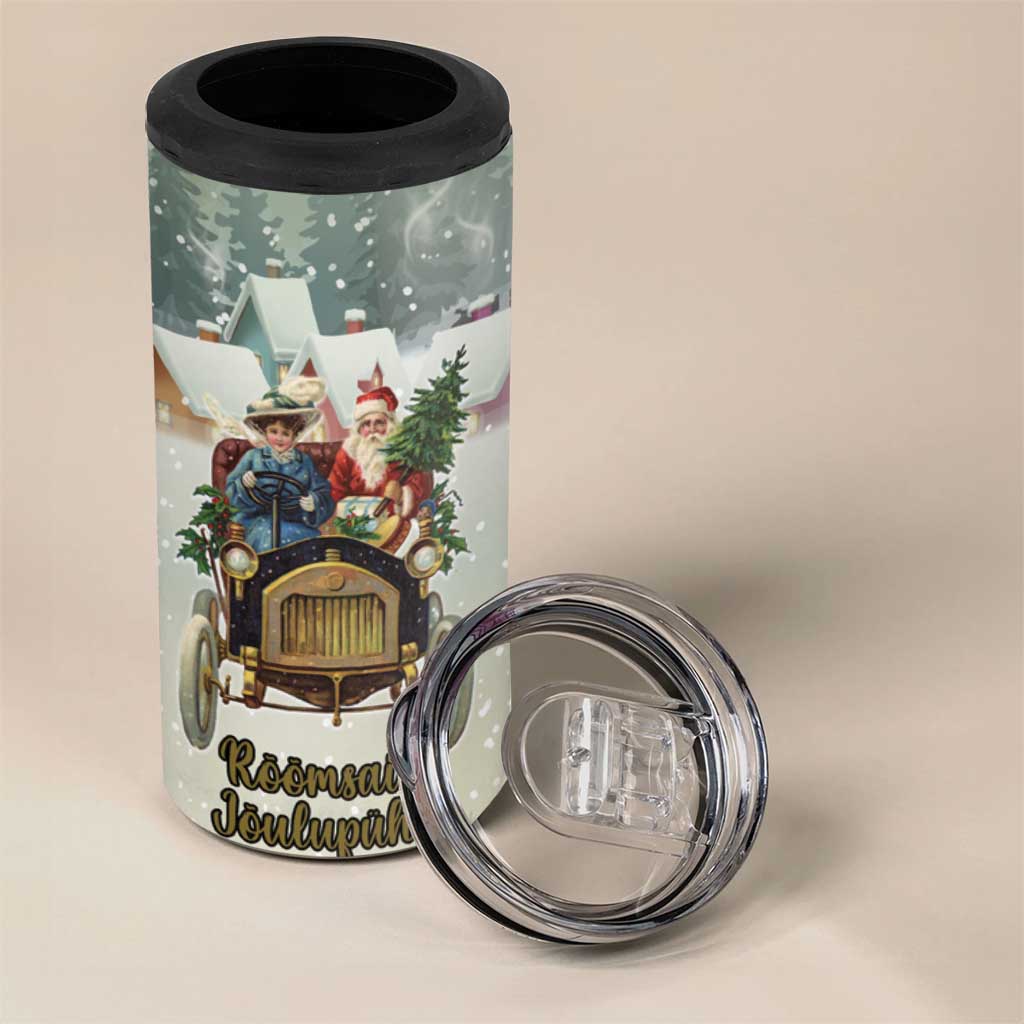 Estonia Christmas 4 in 1 Can Cooler Tumbler Roomsaid Joulupuhi - Wonder Print Shop