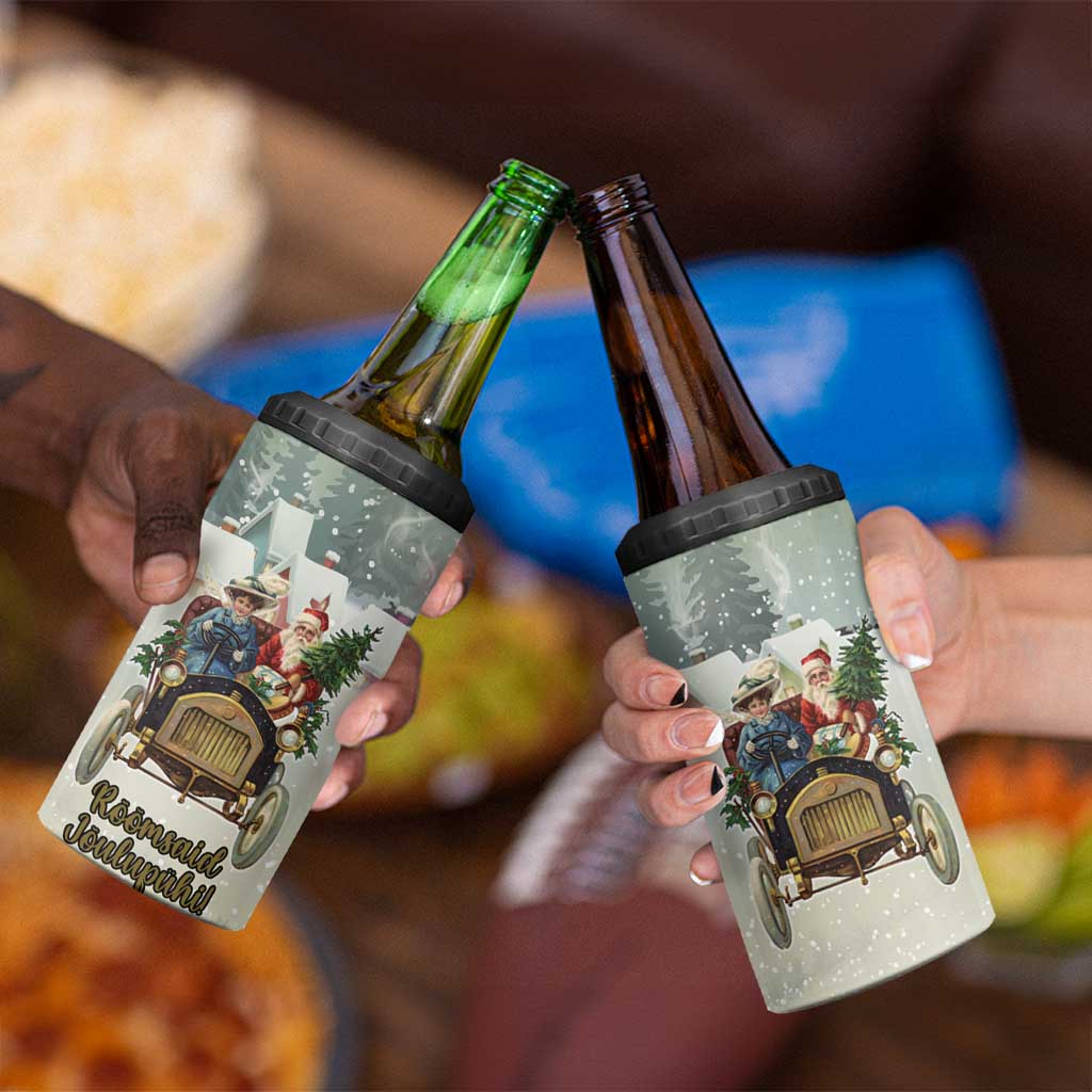 Estonia Christmas 4 in 1 Can Cooler Tumbler Roomsaid Joulupuhi - Wonder Print Shop