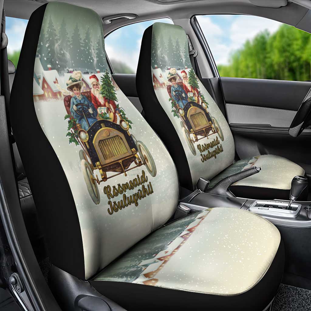 Estonia Christmas Car Seat Cover Roomsaid Joulupuhi - Wonder Print Shop