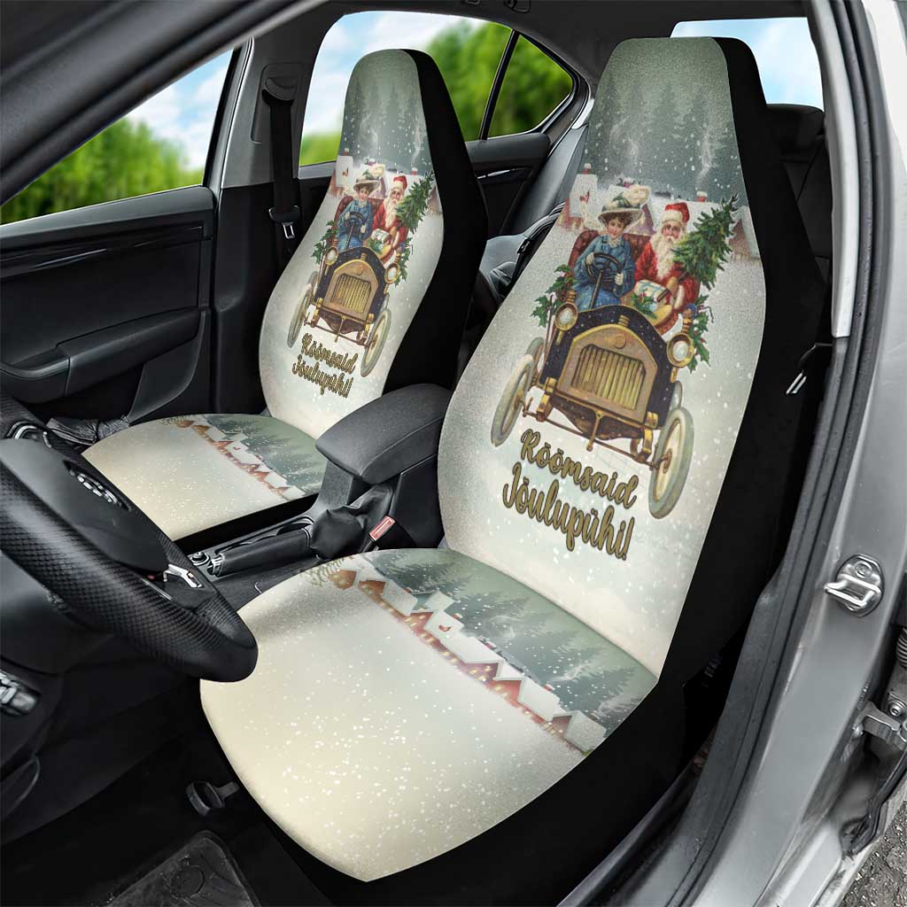 Estonia Christmas Car Seat Cover Roomsaid Joulupuhi - Wonder Print Shop