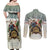 Estonia Christmas Couples Matching Off Shoulder Maxi Dress and Long Sleeve Button Shirt Roomsaid Joulupuhi - Wonder Print Shop