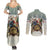 Estonia Christmas Couples Matching Summer Maxi Dress and Long Sleeve Button Shirt Roomsaid Joulupuhi - Wonder Print Shop