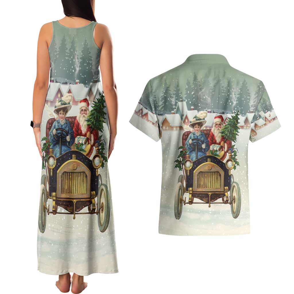 Estonia Christmas Couples Matching Tank Maxi Dress and Hawaiian Shirt Roomsaid Joulupuhi - Wonder Print Shop