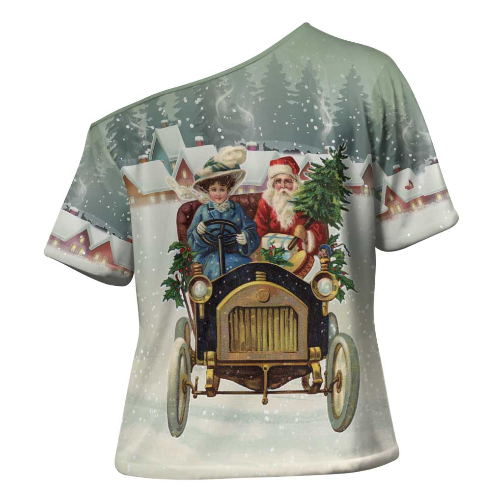 Estonia Christmas Cross Shoulder Shirt Roomsaid Joulupuhi - Wonder Print Shop