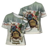 Estonia Christmas Cross Shoulder Shirt Roomsaid Joulupuhi - Wonder Print Shop