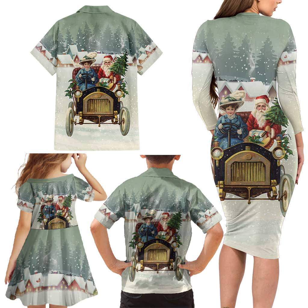 Estonia Christmas Family Matching Long Sleeve Bodycon Dress and Hawaiian Shirt Roomsaid Joulupuhi - Wonder Print Shop
