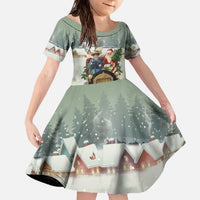 Estonia Christmas Family Matching Off The Shoulder Long Sleeve Dress and Hawaiian Shirt Roomsaid Joulupuhi - Wonder Print Shop