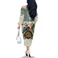 Estonia Christmas Family Matching Off The Shoulder Long Sleeve Dress and Hawaiian Shirt Roomsaid Joulupuhi - Wonder Print Shop