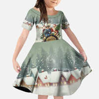 Estonia Christmas Family Matching Off Shoulder Maxi Dress and Hawaiian Shirt Roomsaid Joulupuhi - Wonder Print Shop