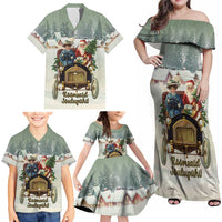 Estonia Christmas Family Matching Off Shoulder Maxi Dress and Hawaiian Shirt Roomsaid Joulupuhi - Wonder Print Shop
