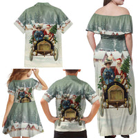 Estonia Christmas Family Matching Off Shoulder Maxi Dress and Hawaiian Shirt Roomsaid Joulupuhi - Wonder Print Shop
