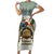 Estonia Christmas Family Matching Short Sleeve Bodycon Dress and Hawaiian Shirt Roomsaid Joulupuhi - Wonder Print Shop