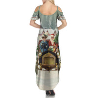 Estonia Christmas Family Matching Summer Maxi Dress and Hawaiian Shirt Roomsaid Joulupuhi - Wonder Print Shop