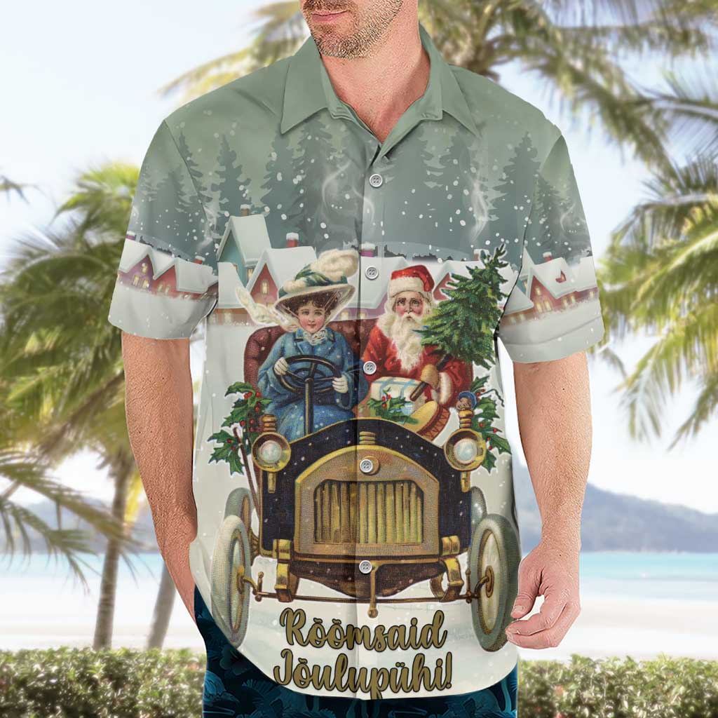 Estonia Christmas Hawaiian Shirt Roomsaid Joulupuhi - Wonder Print Shop