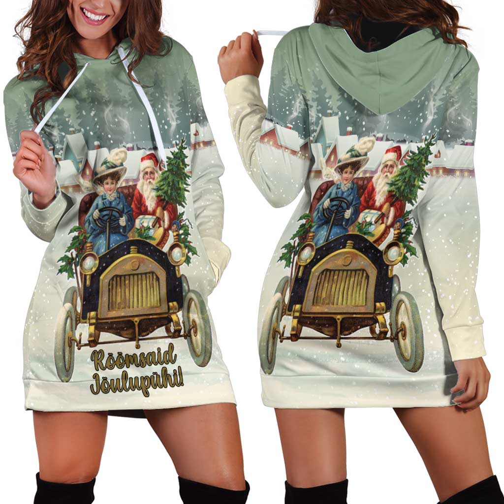 Estonia Christmas Hoodie Dress Roomsaid Joulupuhi - Wonder Print Shop
