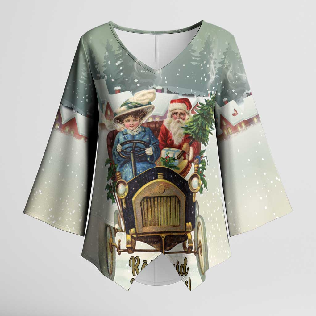 Estonia Christmas Kimono Sleeve Blouse Roomsaid Joulupuhi - Wonder Print Shop