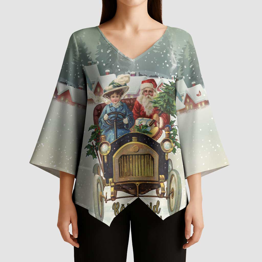 Estonia Christmas Kimono Sleeve Blouse Roomsaid Joulupuhi - Wonder Print Shop