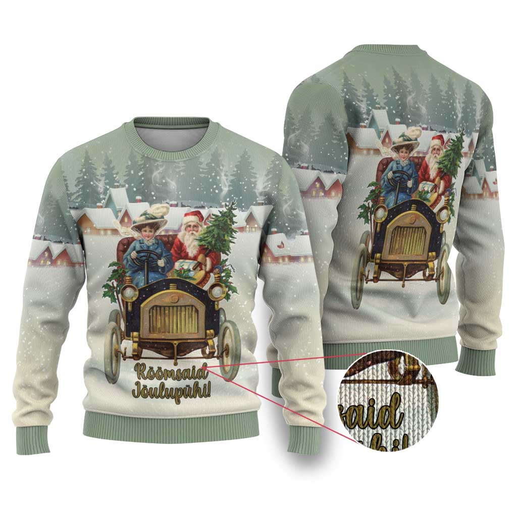 Estonia Christmas Ugly Christmas Sweater Roomsaid Joulupuhi - Wonder Print Shop