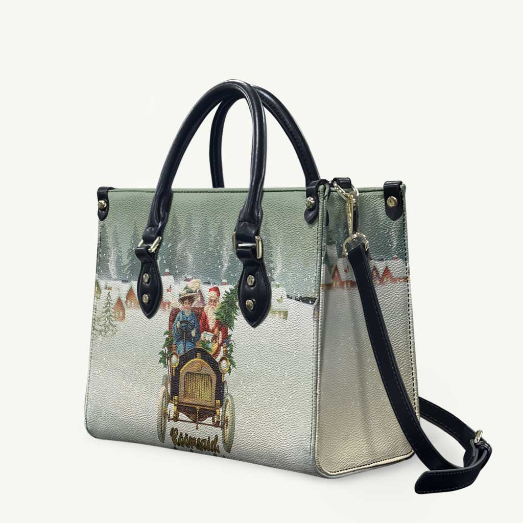 Estonia Christmas Leather Bag Roomsaid Joulupuhi - Wonder Print Shop