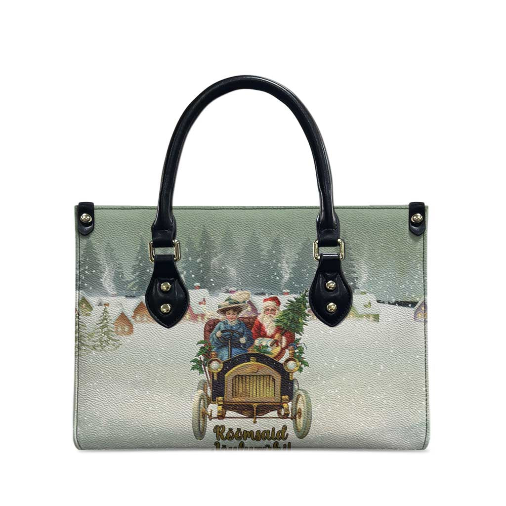Estonia Christmas Leather Bag Roomsaid Joulupuhi - Wonder Print Shop