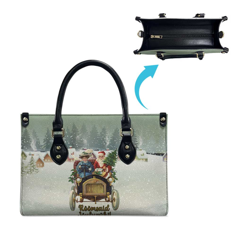 Estonia Christmas Leather Bag Roomsaid Joulupuhi - Wonder Print Shop
