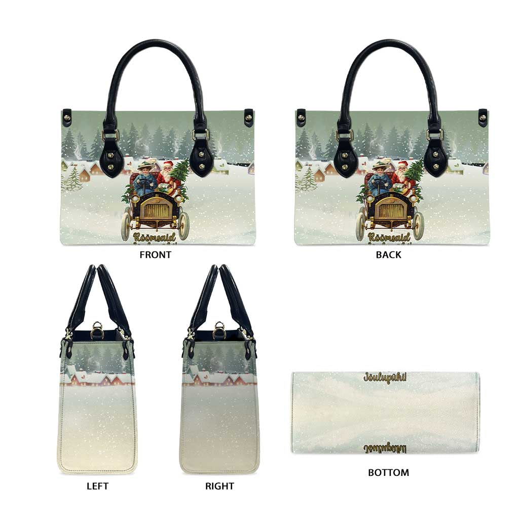 Estonia Christmas Leather Bag Roomsaid Joulupuhi - Wonder Print Shop