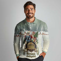 Estonia Christmas Long Sleeve Polo Shirt Roomsaid Joulupuhi - Wonder Print Shop